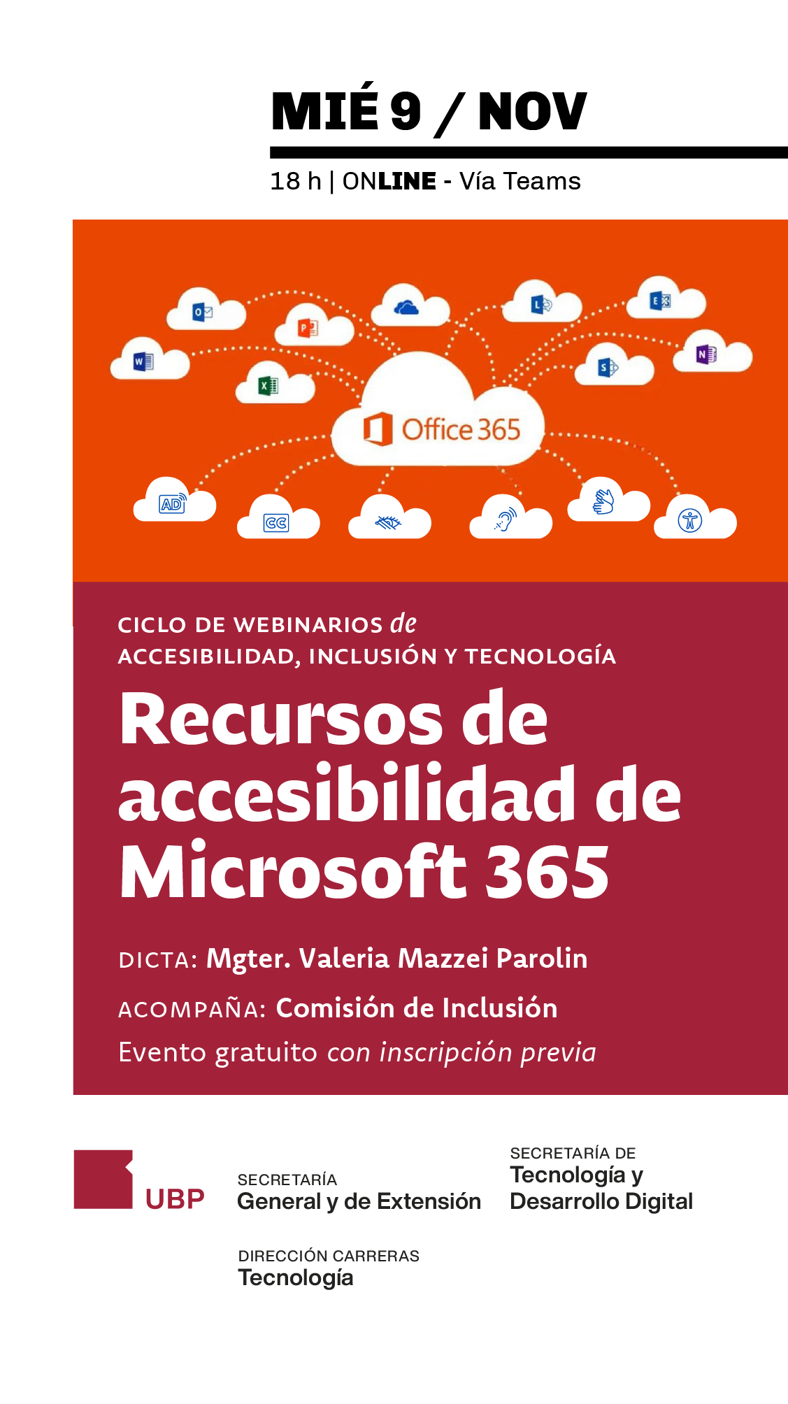 Recursos de accesibilidad de Microsoft 365 - Universidad Blas Pascal